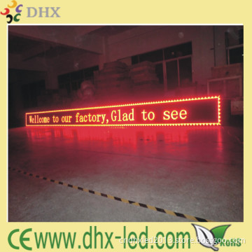P10 Red Color Semi-Outdoor LED Moving Sign